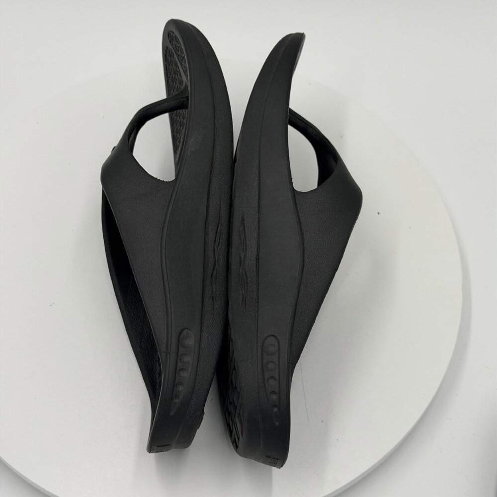 TELIC Energy Flip Flop Recovery Comfort Arch Support Black Shoe Size M (M8/W9) - Picture 4 of 8